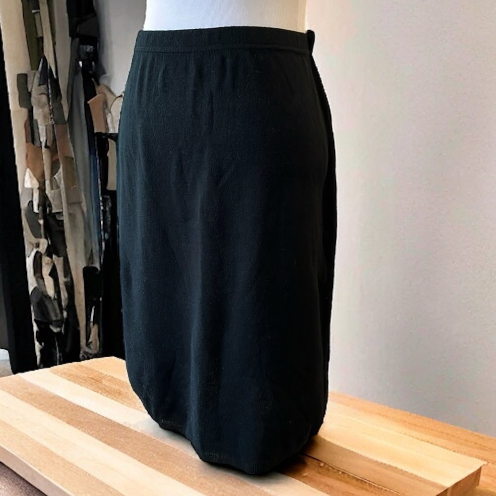 VINTAGE DEADSTOCK CRISTIN STEVENS KNIT SKIRT BLACK SIZE MEDIUM NEW WITH TAGS